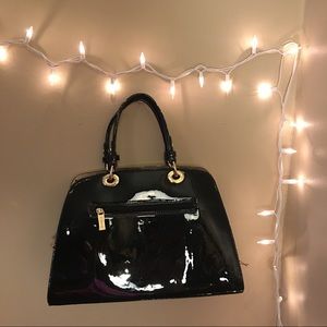 COPY - Vegan black and gold handbag purse